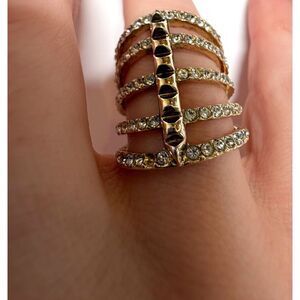Henri Bendel Cage Ring with Swarovski Crystal Pave